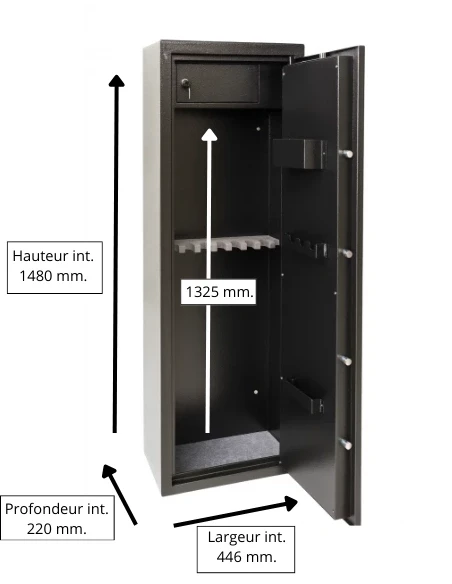armoire-1-9-fusils_Armoire À Fusils Tresorsafe 8 Armes Serrure À Clés_thumbnail_9